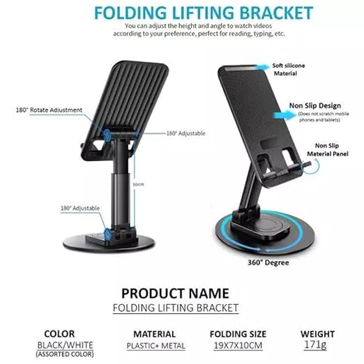 Folding Lifting Bracket 360° Rotation, Mobile Stand Holder Folding Lifting Bracket 360° Rotation, Mobile Stand Holder